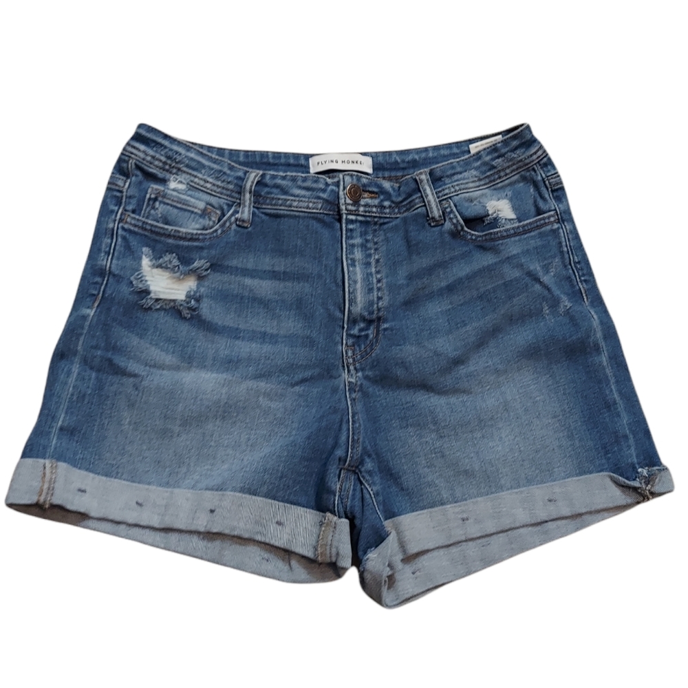 Flying Monkey High Rise Stretch Shorts Size 31